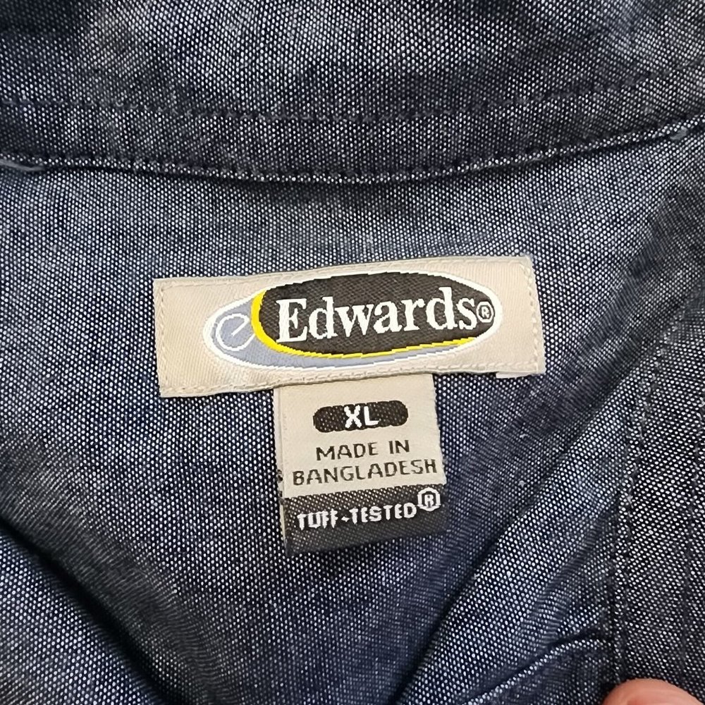 Edwards Long Sleeve Button Up‎ Denim Shirt
